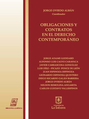 cover image of Obligaciones y contratos en el derecho contemporáneo
